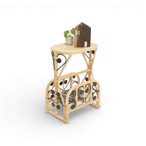 Buy Rattan Peacock’s Perch Natural Side Table Online | Pantai Pura