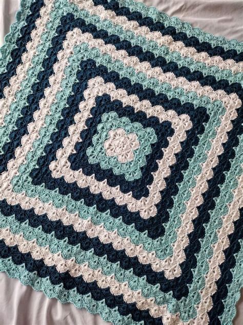 Image result for Large Shell Pattern Crochet Blanket