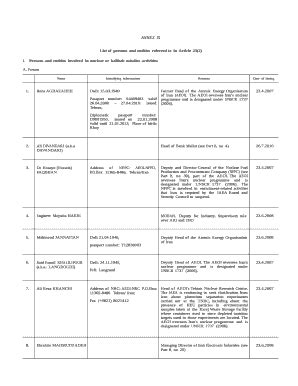 List of persons and entities referred to in Article 23(2) template Doc ...