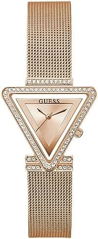 GUESS Stainless Steel Fame Collection 3 Hand Womens Analog Rose Gold ...
