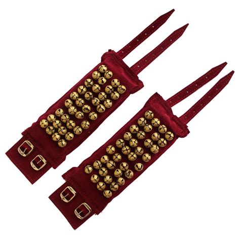 NATYAM COSTUMES Brass Ghungroo Ankle Bells with Velvet Pad For Women(M ...