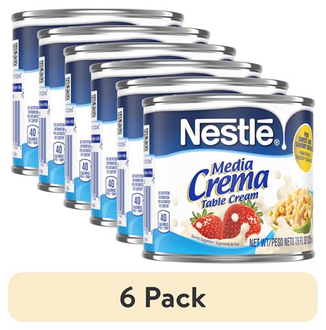 (6 pack) Nestle Media Crema Neutral Flavor Heavy Table Dairy Cream, 7.6 ...