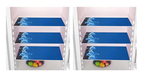 Yellow Weaves 6 Pieces PVC Fridge Mats for Shelves, Refrigerator Shelf ...