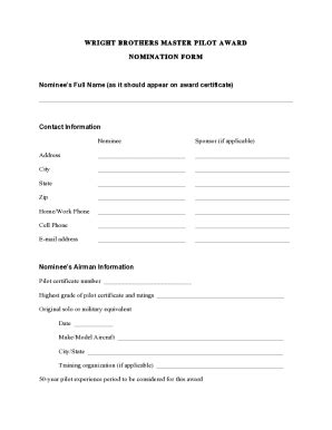 Wright Brothers MASTER PILOT AWARD Information ... - FAA Safety - Fsims ...