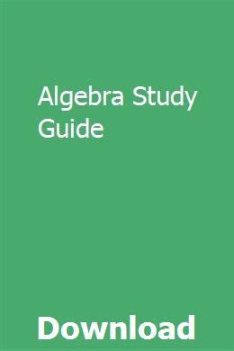 Image result for Algebra Study Guide PDF