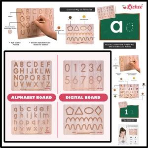 LICHEE Number & Curve Patten and English Capital & Small Alphabet ...