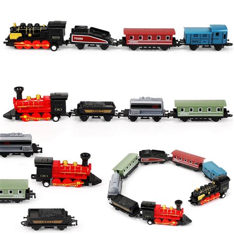 Amazon.com: Hanaive 2 Sets Train Toys Small Alloy Retro Steam Train ...