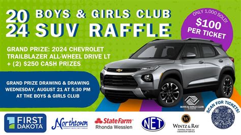 2024 Boys & Girls Club SUV Raffle, Boys & Girls Club of Yankton, 21 ...