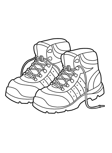 Simple Shoes Coloring Pages