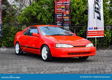 Red Toyota Paseo Or Toyota Cynos Coupe In JDM Fest 2024 Outdoor Parking Lot Editorial Image ...