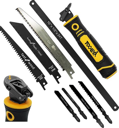 TOOLAN: 8-In-1 Multi Blades Hand Saw, Drywall Cutter Saw. Hacksaw. Long Blade Hand Saw, Jab Saw ...