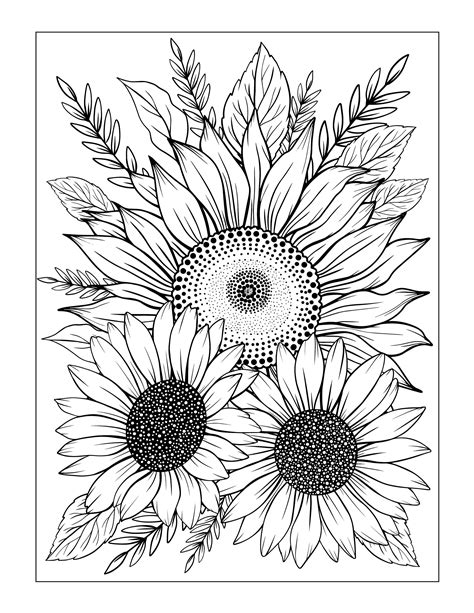Sunflower Coloring