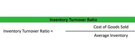what is the formula of inventory turnover ratio - Brainly.in