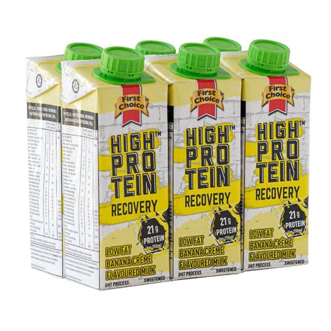 High-Protein Recovery Milk - Banana Creme Flavoured - 1 x 6 Pack (250ml ...