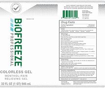 Image result for Biofreeze Professional Ingredients