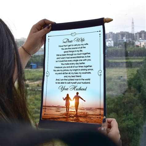 Order Personalised Letter to Wife Scroll for your loved ones from giftcart