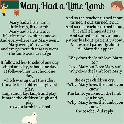 Mary Had A Little Lamb Nursery Rhyme The True Story Behind "Mary Had A