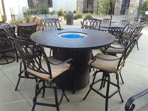 Bar Height Patio Furniture 7 Piece | Fire pit patio, Fire pit seating ...