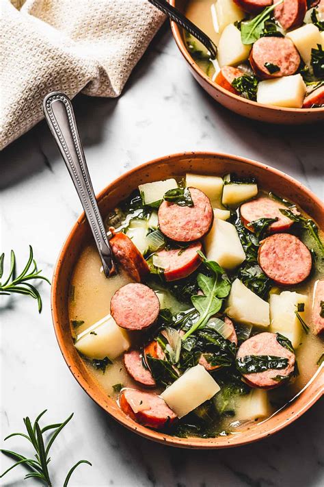 Smoked Sausage, Kale, and Potato Soup Recipe - Doctor Woao