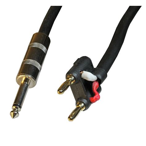 12 Gauge Speaker Cable with Banana and Quarter Inch(1/4") Connectors ...