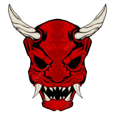 Oni Mask Illustration Japan Style, Oni, Oni Mask, Oni Japan PNG ...