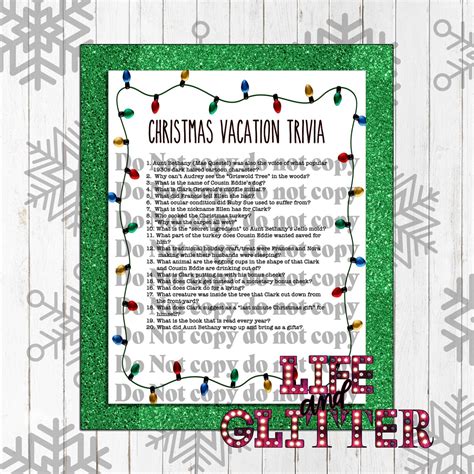 Christmas Vacation Trivia Game, National Lampoon's Christmas Vacation ...