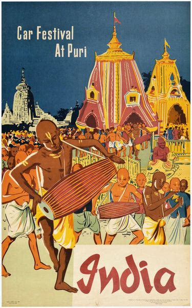 Rath Yatra Festival Puri Orissa - Visit India - 1930s Vintage Travel ...