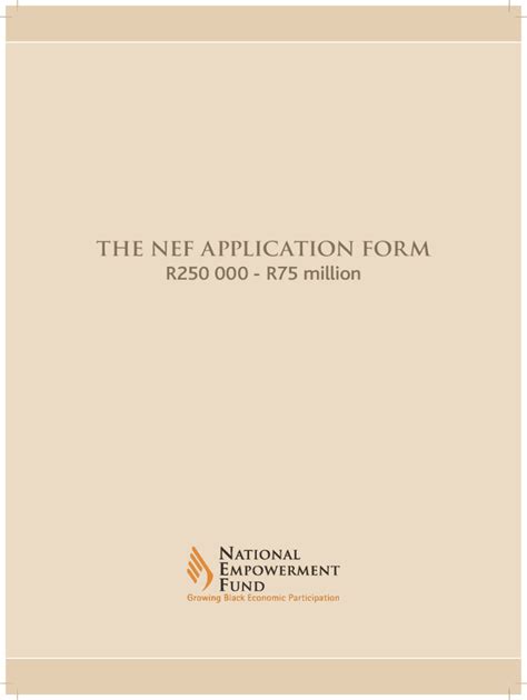 2021-2026 National Empowerment Fund NEF Application Form Fill Online ...