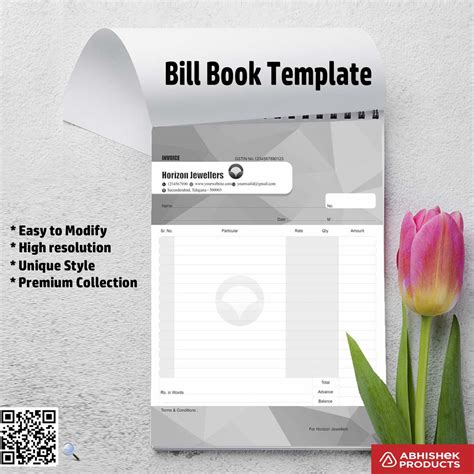 3>Unique Bill Book CDR Templates Furniture Jewellers | AbhishekID ...