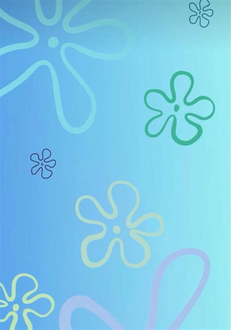Spongebob Flower Clouds Background