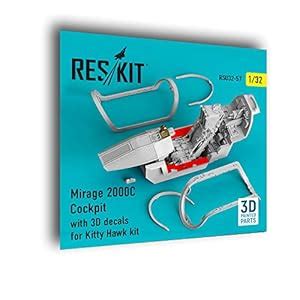Buy Reskit RSU32-0057 - 1/32 Mirage 2000C Cockpit with 3D Decals for ...