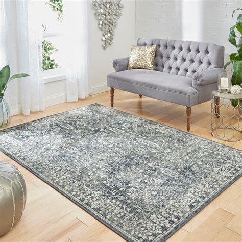 Mohawk Home Estelle 10 X 13 (ft) Denim Indoor Geometric Farmhouse ...