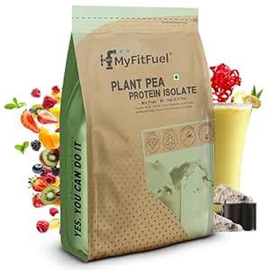 MyFitFuel Clean Plant Pea Protein Isolate (27.4g Protein, 4.9g BCAA, 10 ...