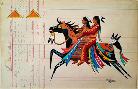 Native American Ledger Art
