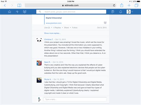 Image result for Edmodo Student Example