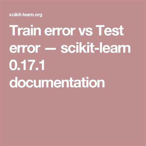 Image result for Testing Error vs Training Error