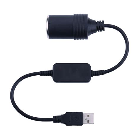 Snapklik.com : USB Cigarette Lighter Adapter - USB A Male To 12V Car ...