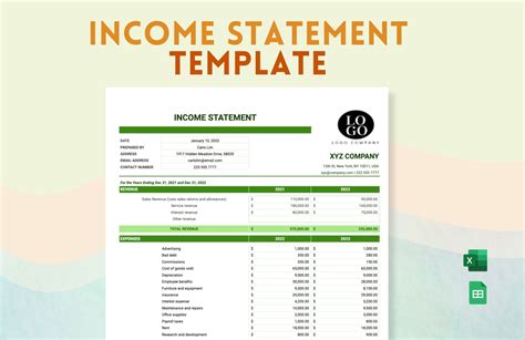 Free Editable Income Templates in Google Sheets to Download