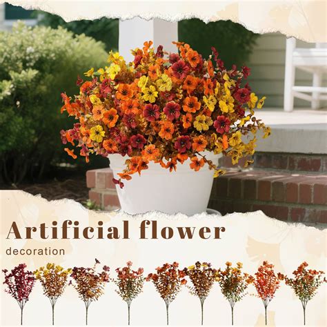 Artificial Orchid Floral Arrangement Realistic Faux Flowers Branch ...