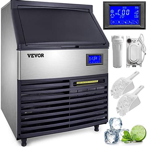 Buy VEVOR 110V Commercial Ice Maker 320LBS/24H, 77LBS Storage Bin, ETL ...