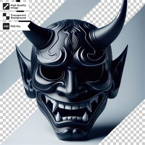 Premium PSD | Psd japanese mythology oni devil samurai mask on ...