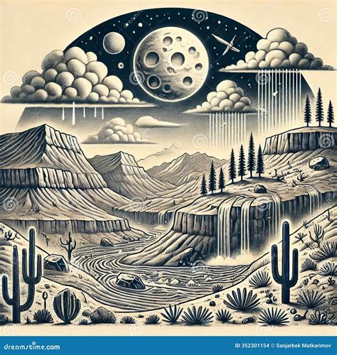 Weathering and Erosion Illustrations of Weathering and Erosion P Stock Illustration ...