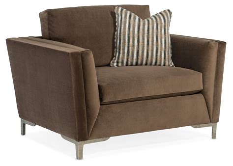 Sam Moore Belmont Contemporary Chair and Half with Metal Legs | Belfort ...