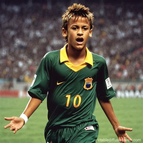 Neymar Young Soccer Player | Stable Diffusion Online