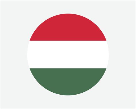 Hungary Round Country Flag. Hungarian Circle National Flag. Hungary ...