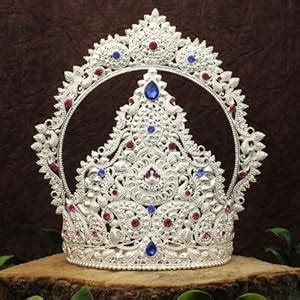VEDIC VAANI Divine Exclusive Handmade Deity Crown Kiritam Mukut for God ...