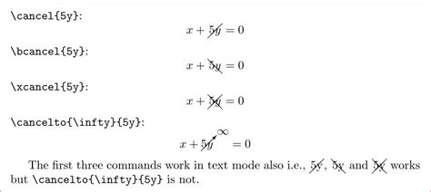 text decorations - How to write crossed-out math in LaTeX? - TeX ...