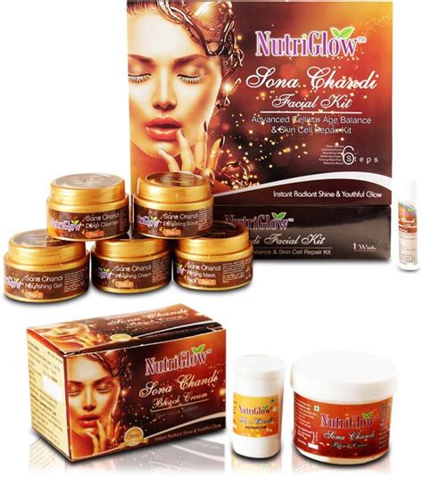 NutriGlow Sona Chandi Facial Kit and Bleach Cream. Price in India - Buy ...