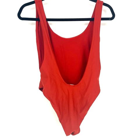 Aerie Super Scoop One Piece Swimsuit in Paprika Red... - Depop