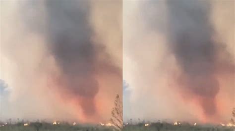 Video: Wind creates rare 'firenado' during wildfires in US' Louisiana ...